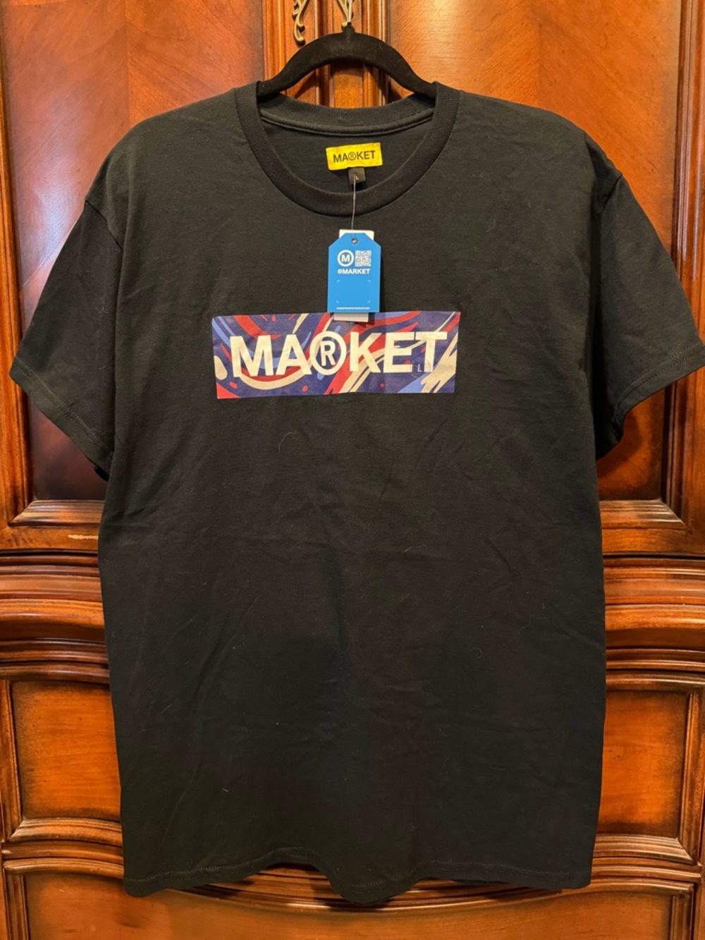 NEW! PacSun MARKET Graphic Logo Black Tee Men’s size large